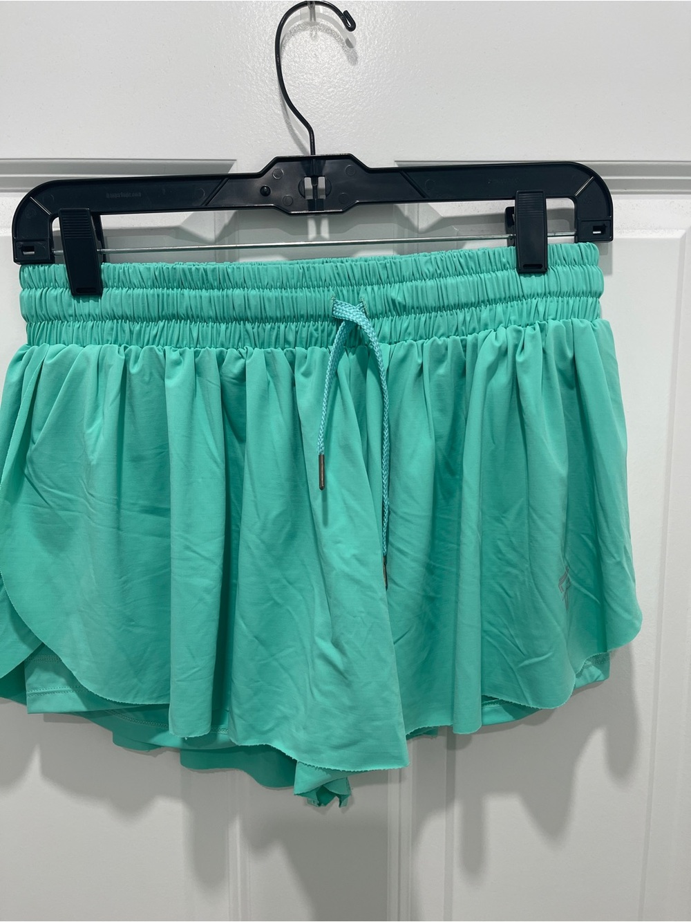 Aqua Teal Drawstring Skort Shorts